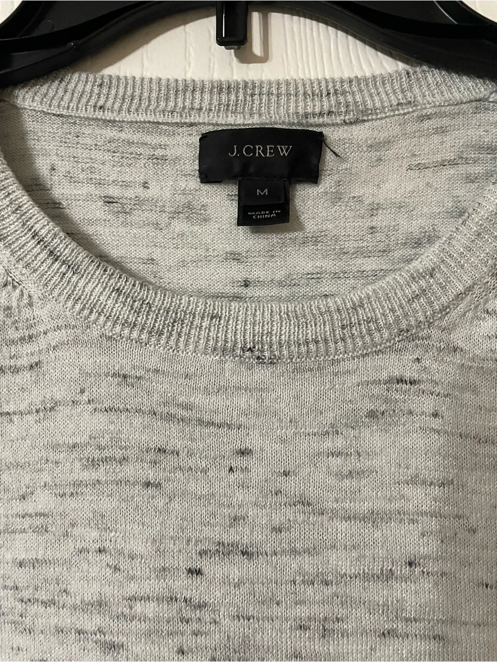 J. Crew Men's Light Heather Gray Crewneck Sweater